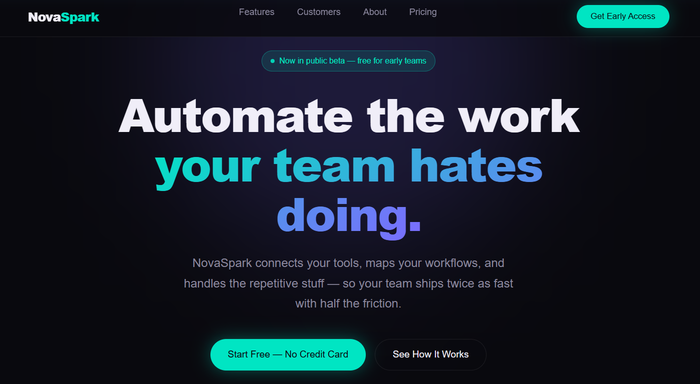 Tech Startup Landing