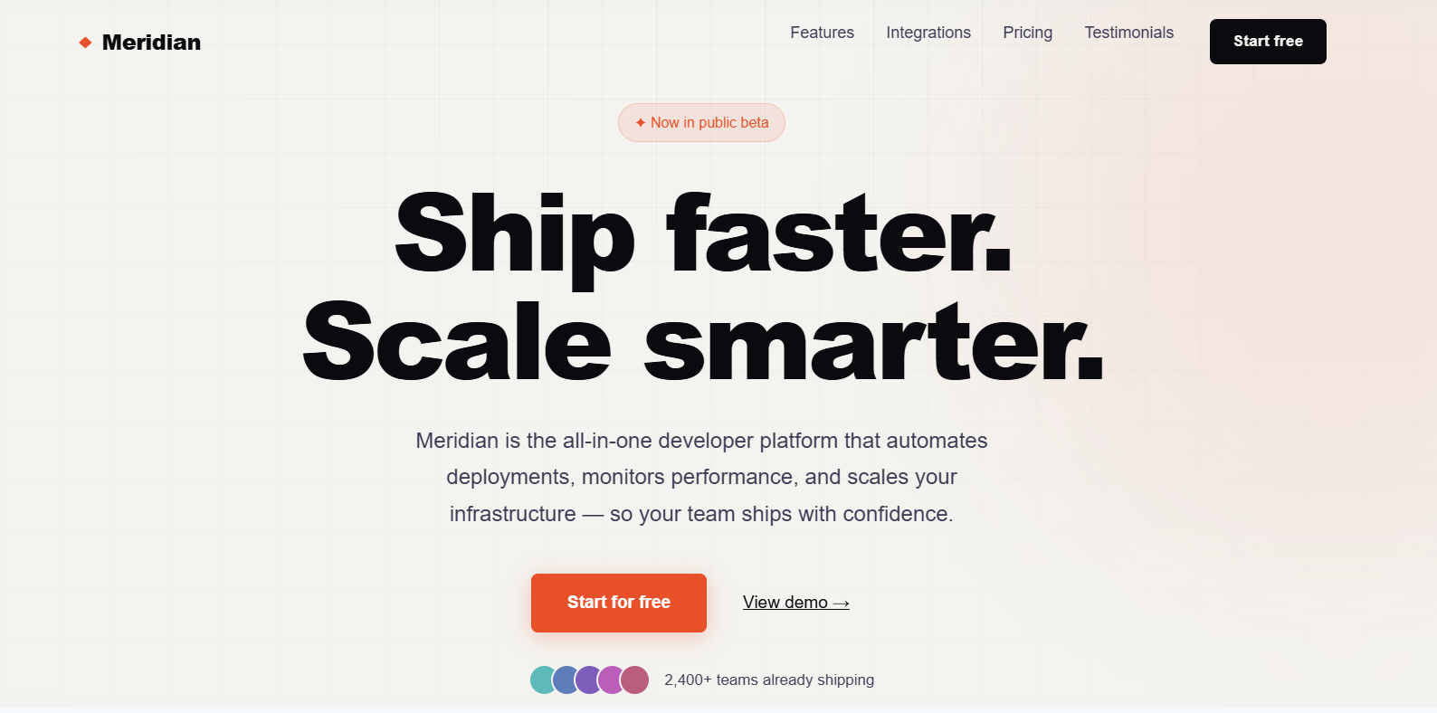 Tech Startup Landing