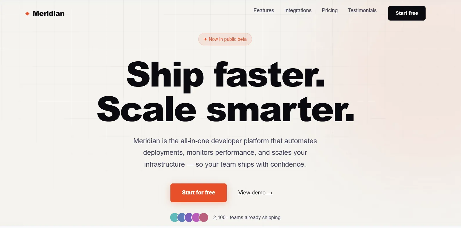 Tech Startup Landing