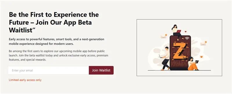 App Beta – Join the Waitlist (Mobile App)