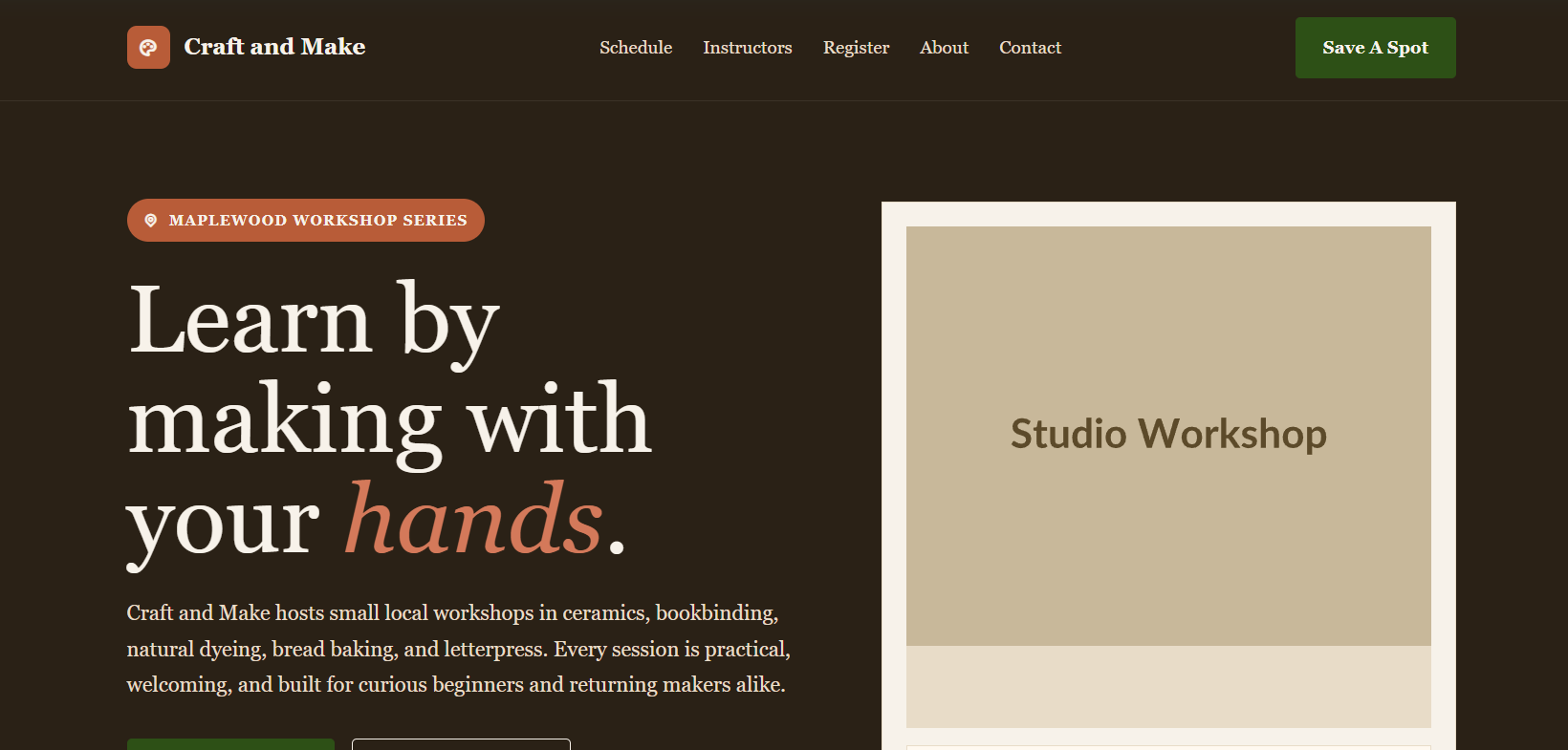 Local Workshop Series