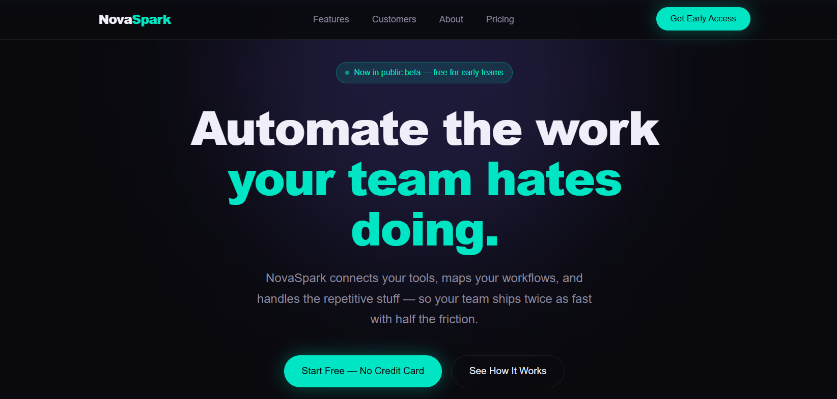 Tech Startup Landing