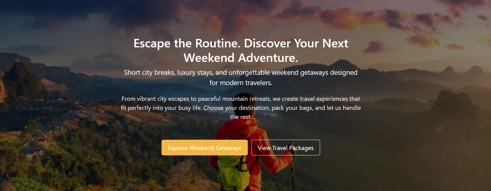 City Break – Weekend Getaway (Travel & Tourism)
