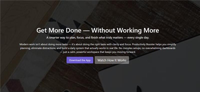 App Feature – Productivity Booster (Mobile App)